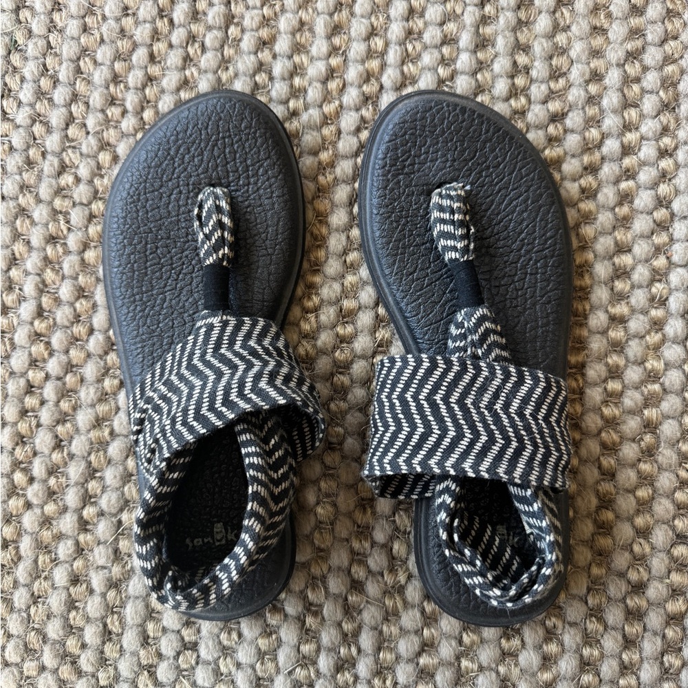 Sanuk Yoga Sling 2 Black Natural Congo Sandals